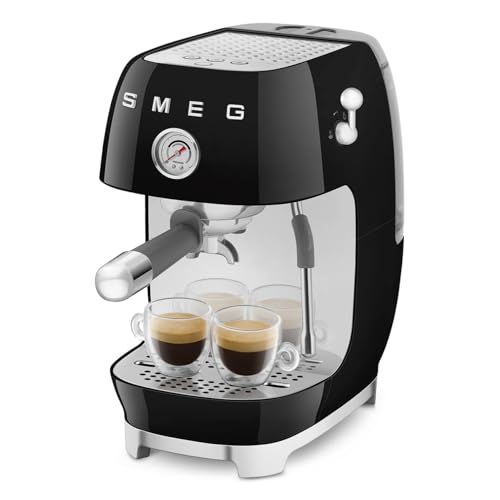 Smeg ECF03BLUK Espresso Coffee Machine with Cold Brew Function, 4 Pre-Set Espresso Settings, 15 Bar Pump, Black and Stainless Steel - Image 4