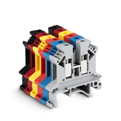 Conector de cable UK2.5B con tornillo rápido para carril Din de 2,5 mm² en color azul