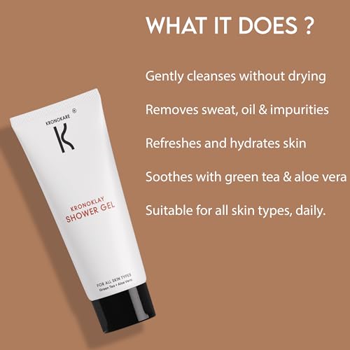 Image of Kronokare Kronoklay Shower Gel 40 ml | Deep Cleansing & Hydrating Body Wash | Moisturizing, Gentle on Skin | For All Skin Types