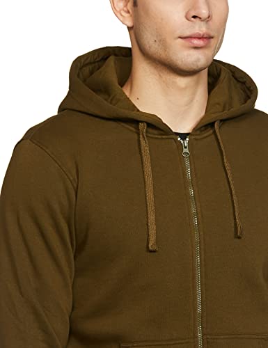 Image of Max Men Cotton Textured Zip Closure Regular Fit Hooded Sweatshirt