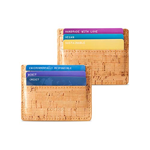 Cork Card Sleeve– Cork Wallet - Vegan Leather – Cruelty Free - Eco Friendly - Rustic4