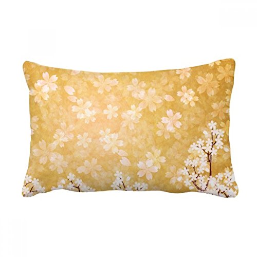 Jeter coussin oreiller lombaire sakura blanc décor maison 40x60
