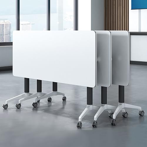 Conference Table Foldable Meeting Tables, Conference Rooms Training Rooms Flip Top Mobile Training Table, Rolling Meeting Table with Caster Wheels, Suitable for Office,Meeting Room,classr