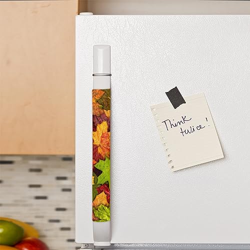 Image of Pardick Fall Autumn Refrigerator Door Handle Covers Set of 2Fall Leaves Washable Fridge Dishwasher Mocrowave Oven Door Decor Handle Cover Keep Your Kitchen Appliance Holiday Decor
