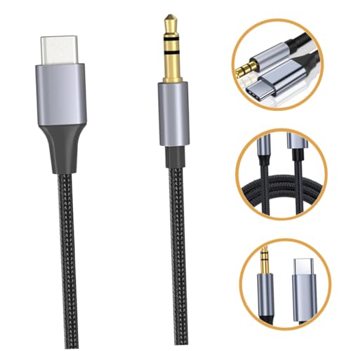 Adaptador de audio Type C cable para altavoces de coche y auriculares 3