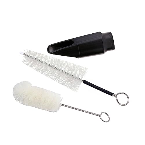 Totority 2個ソプラノサクソフォン用マウスピース ブラシ付き 楽器メンテナンス アクセサリー 清掃用ブラシ