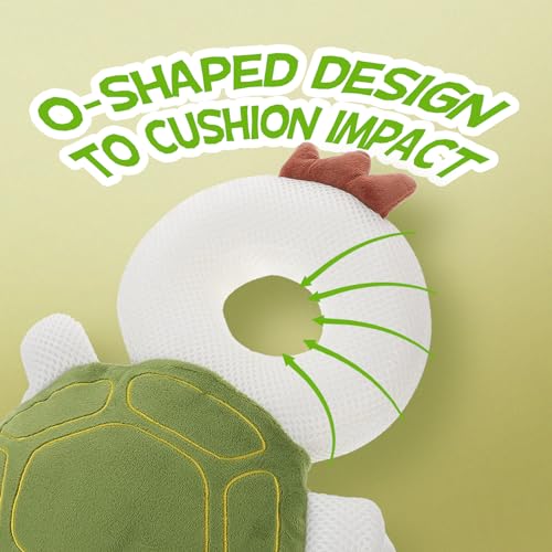 Image of Pucmaoci Baby Toddler Head Protector, Baby Head Protection Backpack, Adjustable, Lightweight and Breathable, Turtle