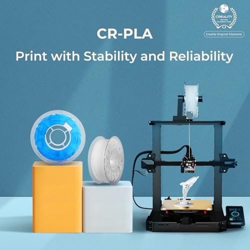 Image of Creality PLA Filament 1.75mm Carbon-Black, 3D Printer Filament 1kg (2.2lbs) Spool, High Toughness & Warp-Free, Dimensional Precision ±0.03mm, Printing Filament for All FDM 3D Printers