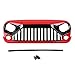 wowowa ABS Car Racing Parrilla Delantera Parrilla Inserto de Malla para Jeep Wrangler JK Rubicon Sahara 2007 2008 2009 2010 2011 2012 2013-2017