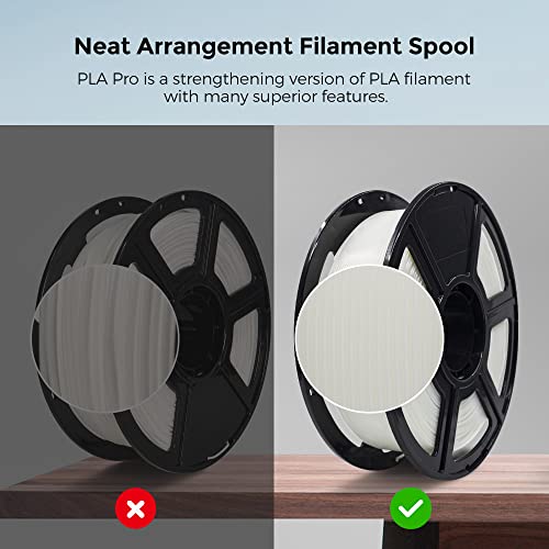 Image of FLASHFORGE 3D Printer Filament, PLA PRO Filament 1.75mm, 1KG Spool (2.2lbs), Dimensional Accuracy + /- 0.02mm for FDM 3D Printers, Better Tenacity & No Knotting (Transparent)