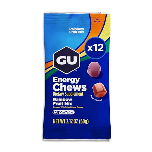 Image of GU Energy Chews, Rainbow Mix - 12 Bags (24 Servings Total)