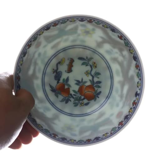 Cuenco de porcelana envejecida de dragón azul y blanco YTDJJWLS 3