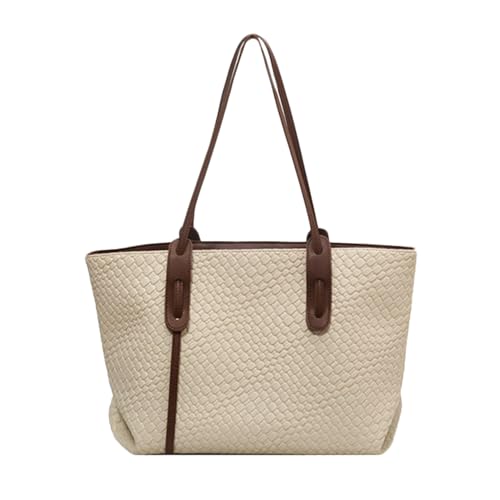 Bolso de hombro grande y ligero, bolso de hombro, refuerzo de correa de piel sintética, compartimento interno totalmente forrado, aparato de transporte de viaje, perfecto para viajes,