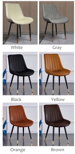 Chaise de salle à manger durable résistante usure avec dossier métal