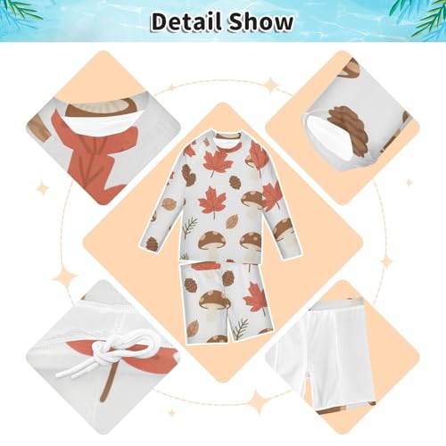 Traje de baño de niños de hongos marrones para tardes de playa y piscina 4