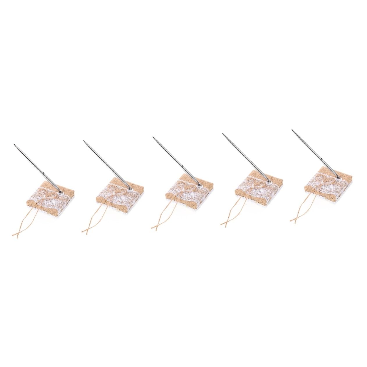 SEWACC 5 Stück Eleganter Hochzeitsstift aus Metall mit Halter Zarter Dekorationsstift für Gästebücher bei Hochzeiten Jubiläen und Festlichkeiten für Ihre Besonderen Anlässe