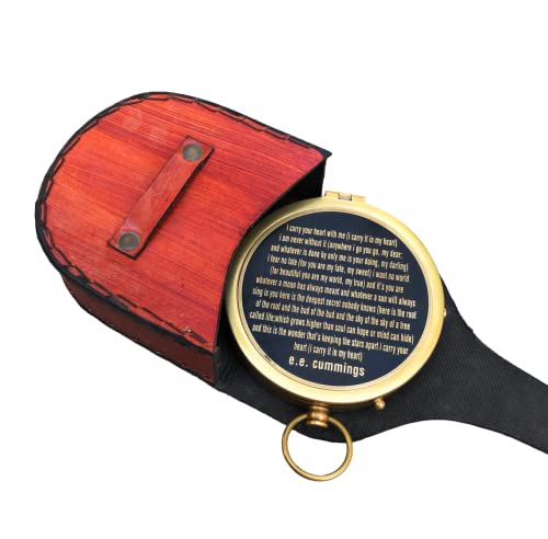 Brújula magnética vintage de latón personalizada miniatura 5