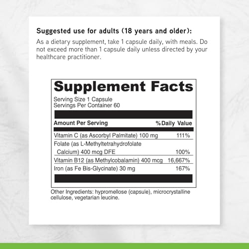 DaVinci Labs Iron Bis-Glycinate, 60 Vegetarian Capsules - image 6