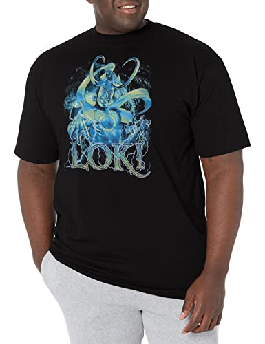 Marvel Loki Lightning T-shirt homme noir en coton pour fan de comics