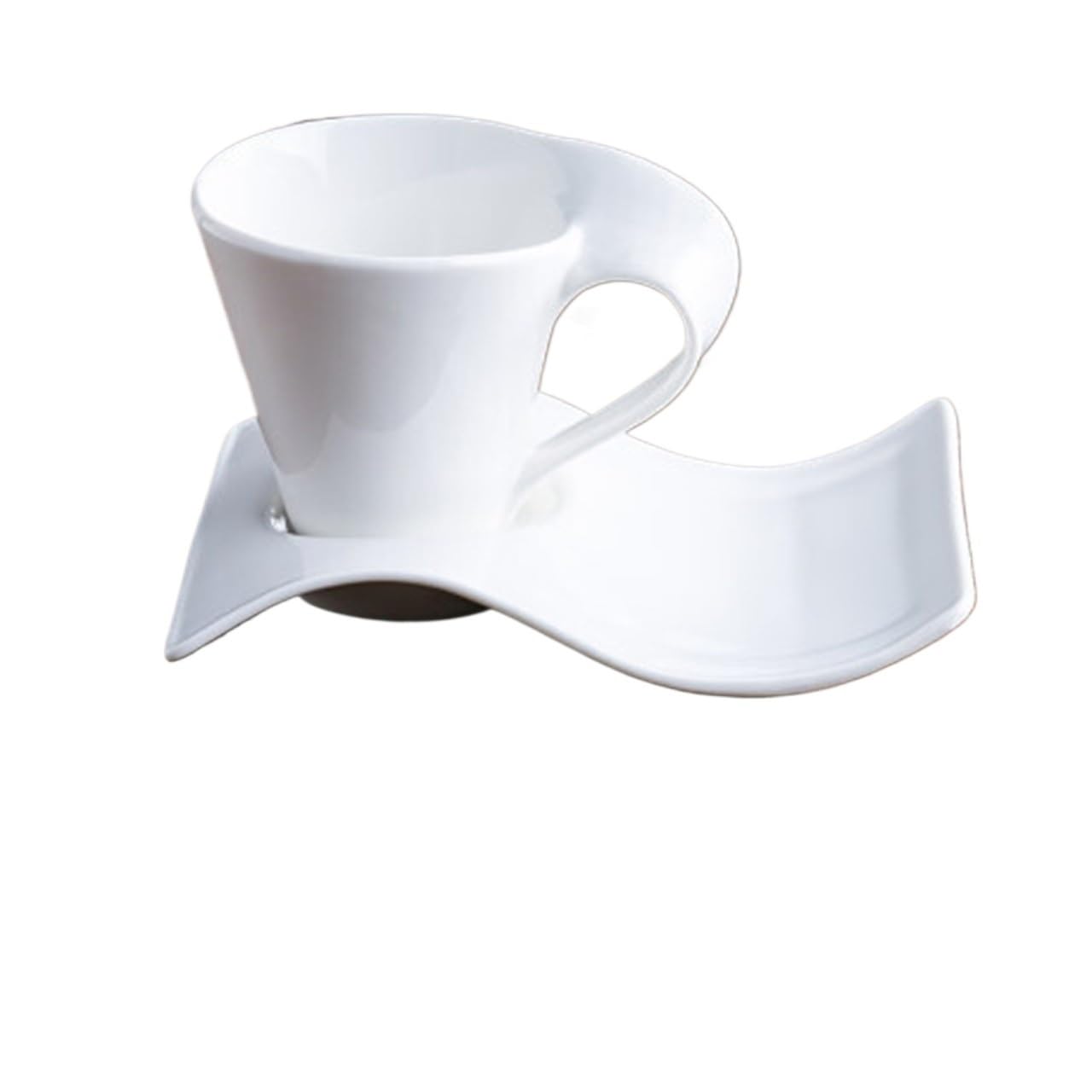 Tazas de Cafe,Coffee Mug Copa de la Boda de cerámica y platillo de café Taza de Leche de la Tarde Taza de té de la Taza de café Set(220ML)
