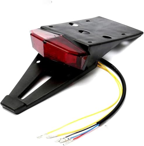 Luz trasera para motocicleta de 12V homologada para guardabarros con freno y soporte integrado