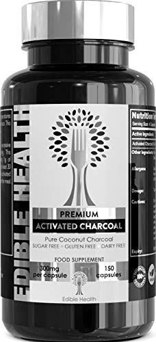 Activated Charcoal Capsules, Gas, Bloating, Indigestion, Detox, Toxins, Spots, Teeth Whitening, HIGH Strength 1200mg per Serving, Easy Swallow, 100% Natural, No Nasties, Vegan Friendly, Top UK Seller
