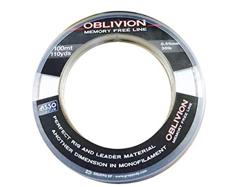 Asso Oblivion Memory Free Line 100m (30lb) | Sea Fishing Line for Light Leader and Hook Snoods | Zero Memory | Extremely Soft | Perfect knots | Diameter 0.55mm