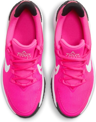 Nike Star Runner 4 Girls (Fierce Pink/White) Big Kid Size 5.53