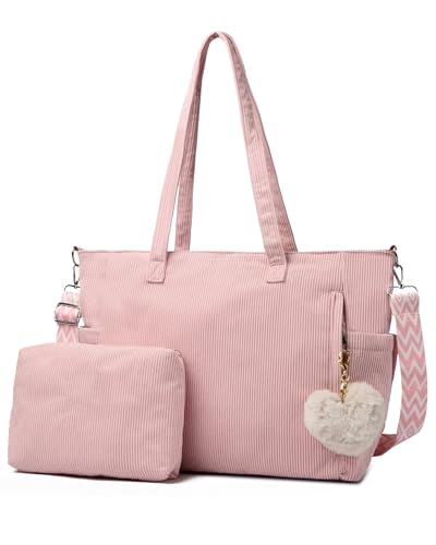 Makukke Bolsos de Cuerda Mujer Bolsa de Hombro Grandes Bolsos para el Hombro de Mano para Trabajo de la Oficina de Viajes Escuela (Rosa) Makukke Bolsos de Cuerda Mujer Bolsa de Hombro Grandes Bolsos para el Hombro de Mano para Trabajo de la Oficina de Viajes Escuela (Rosa)