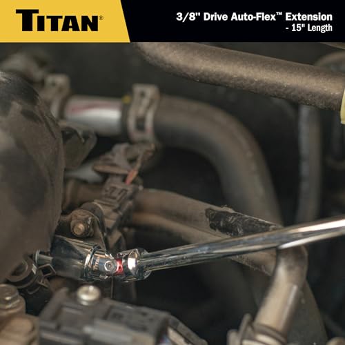 Image of Titan 68125 3 /8-Inch x 15-Inch Auto Flex Universal Joint Extension Adapter