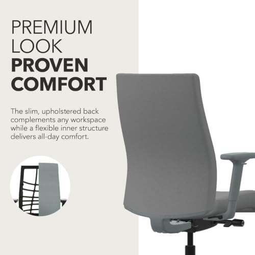 Image of HON Ignition 2.0 Ergonomic Office Chair, Lumbar Support, Desk Chair, Frost