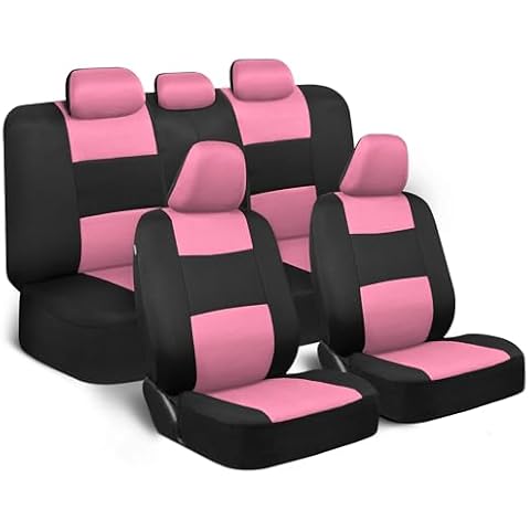 BDK Housses de Siège PolyPro Rose et Noir Cover