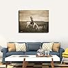 American Oglala Warrior Indian On Horseback in The Badlands Wearing A Headdress by Edward Curtis Poster Wall Art Painting Canvas Wall Decor Modern Family Decor Background Decor (16×24inch-Framed) #1