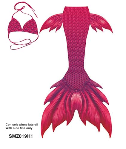 Maillot de bain queue de sirène fuchsia pour entraînement mer - 3
