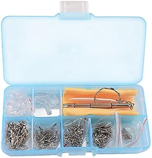 SHiZAK 700pcs Eyeglasses Sunglass Spectacles Tiny Screws Nut Kit & Silicone Nose Pads Assortment Repair Tool Set with Tweezer Micro Screwdriver