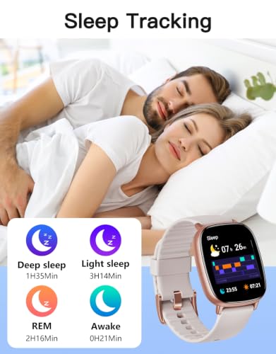Image of Smart Watches for Women Men with GPS Built-in, Answer /Make Calls, 1.95 inch Smartwatch for iPhone /Android Phones, Fitness Watch with Heart Rate /Sleep Monitor 100+ Sports Modes IP68 Waterproof (Starlight)