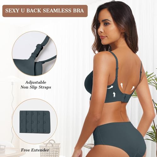 Image of OEAK Womens Wireless Jelly Bras Comfortable Push Up Bra No Underwire Gel Bra Full Support Lift Everyday Seamless Tshirt Bras