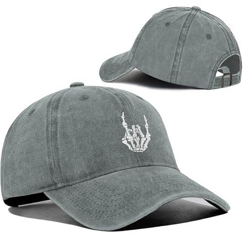 Gorra con manos esqueléticas bordadas para hombre y mujer miniatura 4