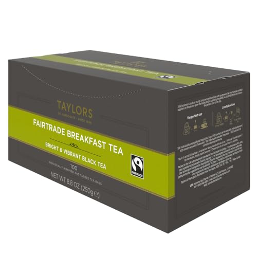 Image of Taylors of Harrogate Fairtrade Breakfast Tea Bags, 100ct (Pack of 1)
