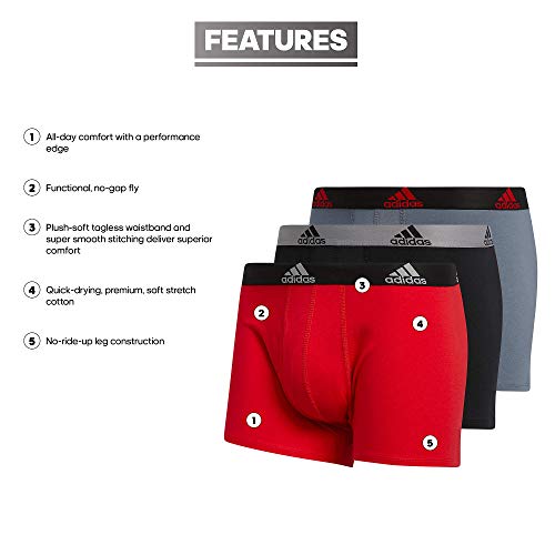 adidas Men's Stretch Cotton Trunk Underwear (3-Pack)2