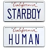 Daft Punk | STARBOY + HUMAN | Metal Stamped License Plates