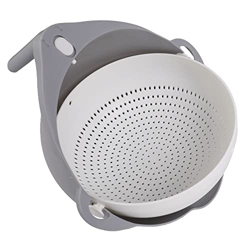 Wehouseware® Cuenco Escurridor Multifunción Con Asa De Agarre Para Cocina - Colador De Arroz