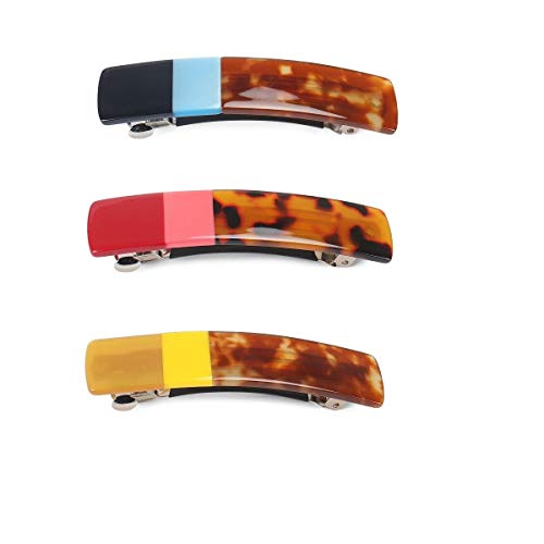 Tropsdree Hair Barrettes for Women Fashion Design Mixed Color Hair Clips 3pcs