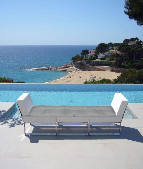 SuperKissen24. 4er Set Sitzkissen Bankkissen Bankauflage für Gartenbank - 120x38 cm - Outdoor und Indoor - Grau – Bild 4