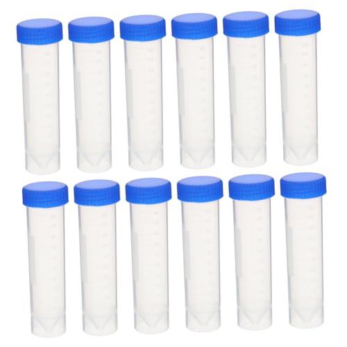 CIYODO 50pcs Conical Bottom Tube Falcon Tubes Polypropylene Tube Tubes with Caps Centrifuge Test Tubes Conical Test Tube Conical Tubes Reusable Test Tubes Plastic