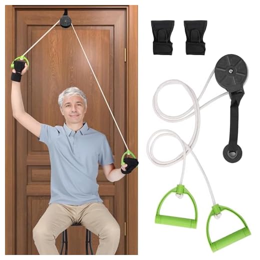 NIdreamCE Polea Hombro, Poleas Rehabilitacion Hombro para Fisioterapia Cuerda Poleas Gimnasio para Casa Cuerdas Ejercicio Puerta para Rehabilitacin