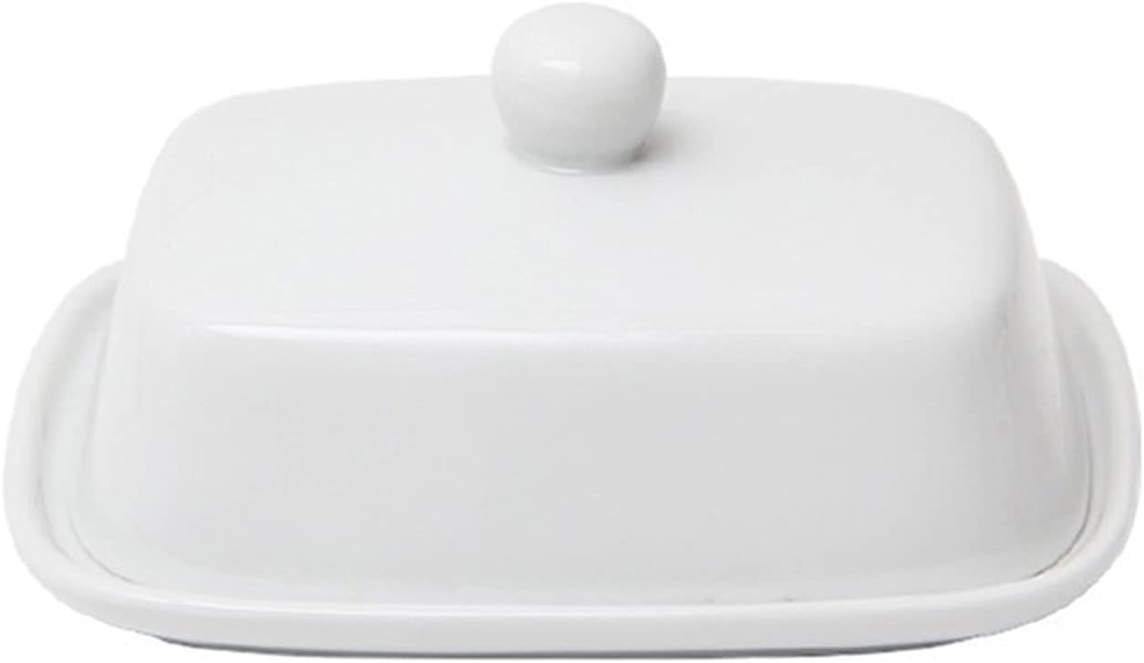 butter dishes Butter Box Cheese Storage Sealing Dish Tray with Lid Dessert Ceramic Butter Keeper Tool Plate Container for Kitchen Butter Holder (Color : Style C) (Style A )