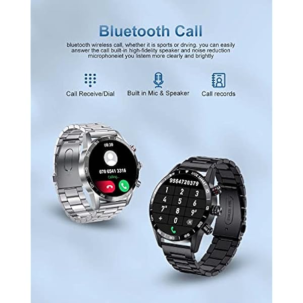 LIGE Reloj Inteligente Hombre con Llamadas y Asistente Voz 1.32''HD Smartwatch con 2 Correas, Música Pulsómetro SpO2 Monitor Sueño 20 Modos Deportes Notificaciones Inteligentes para Android iOS