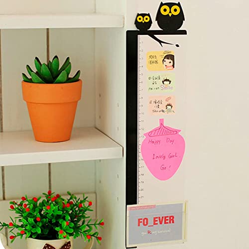 Image of Memo Board for Computer Monitor - 2Pcs Transparent Acrylic Side Panels with Owl Design, Sticky Note Organizer for Desk, Reminder Board and Phone Holder for Home and Office Use