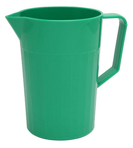 Harfield 750ml Green Graduated Jug Virtually Unbreakable Polycarbonate Plastic Drink Pitcher, Emerald Green